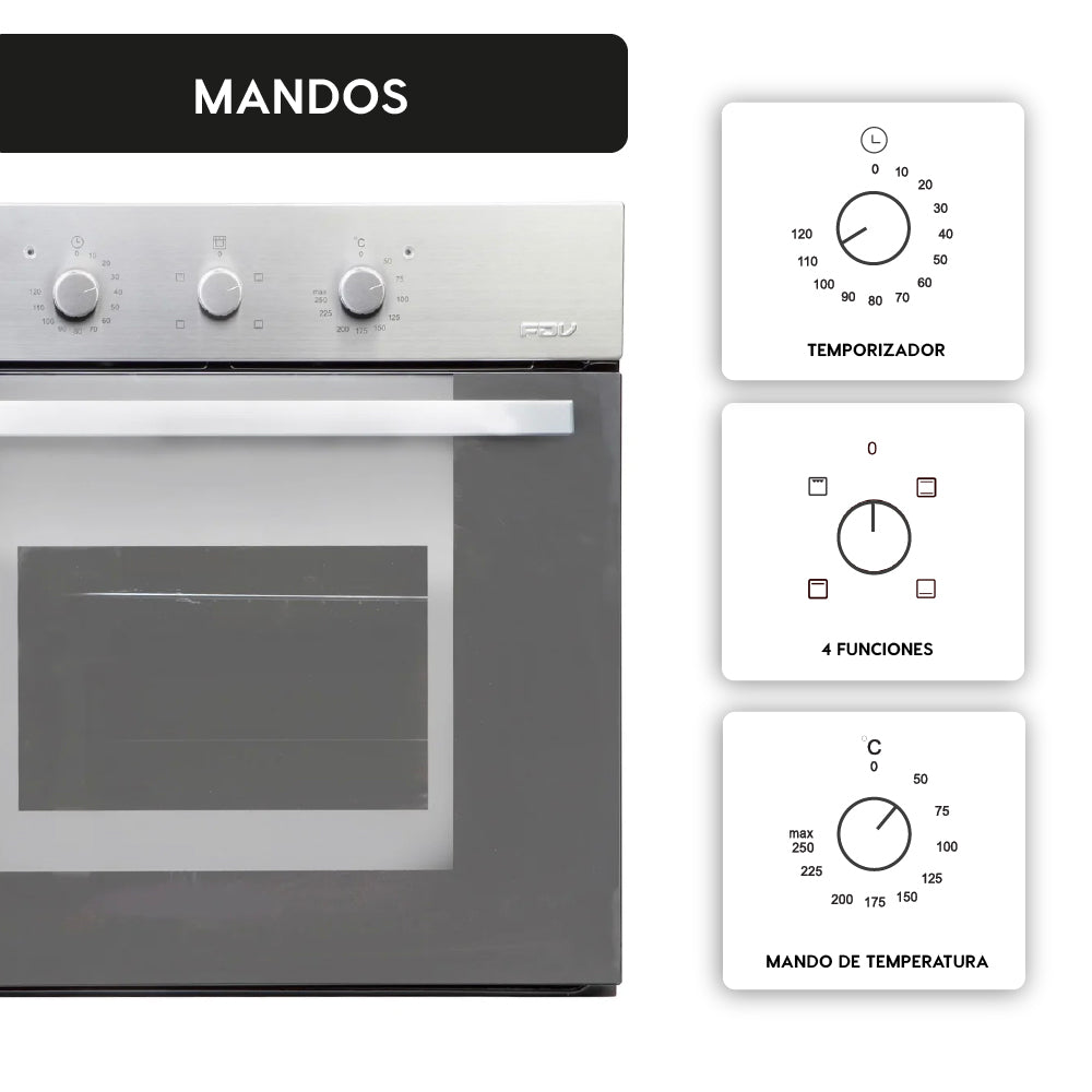Horno Empotrado Elegance III con Grill 60 Lts FDV