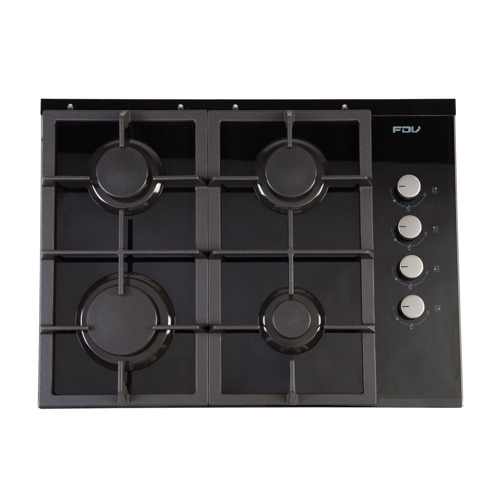 Encimera a Gas Crystal 4 Quemadores 60 cm FDV