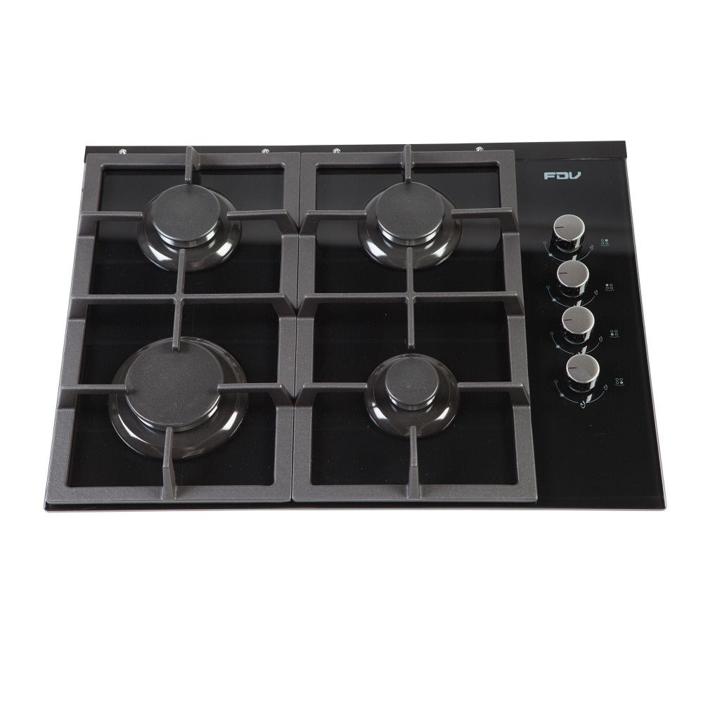 Encimera a Gas Crystal 4 Quemadores 60 cm FDV
