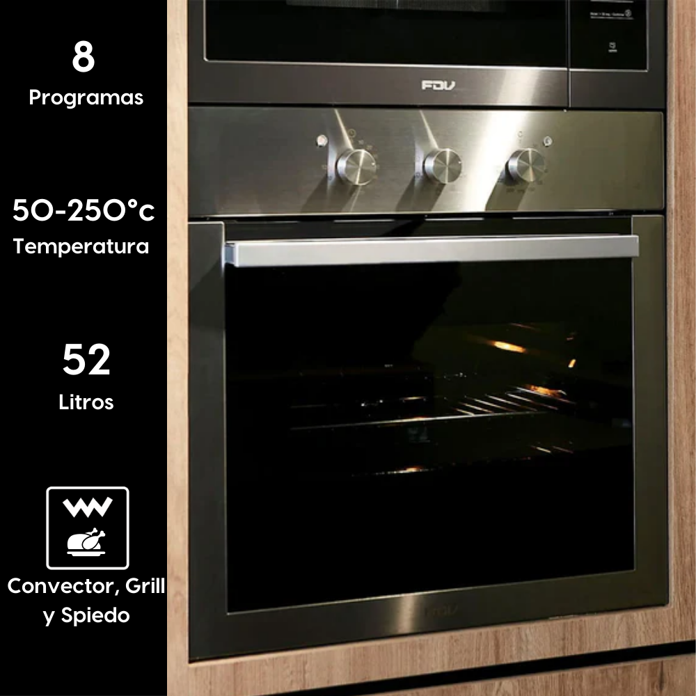 Horno Empotrado Elite 52 Lts con Convector FDV