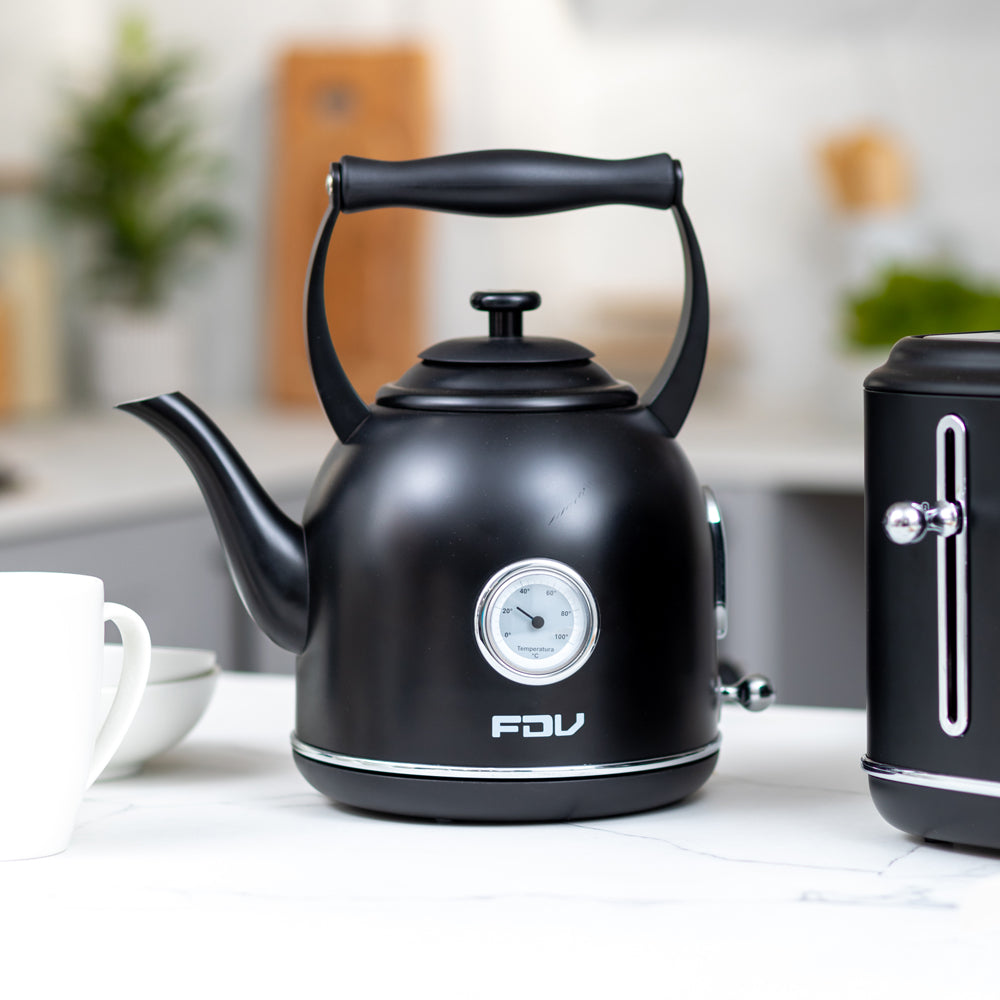 Kit Hervidor 1.7L FDV Iconic Black +Tostador 4 Rebanadas FDV Iconic Black