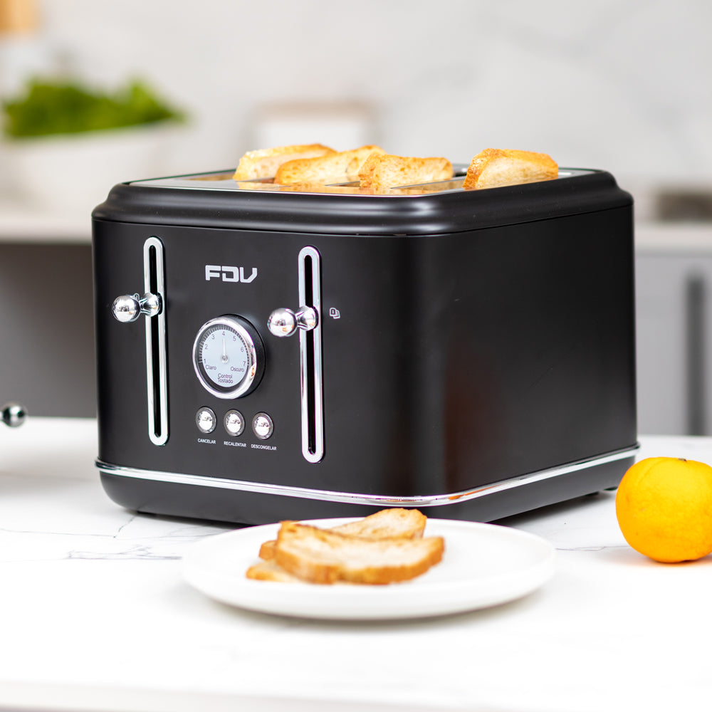Kit Hervidor 1.7L FDV Iconic Black +Tostador 4 Rebanadas FDV Iconic Black