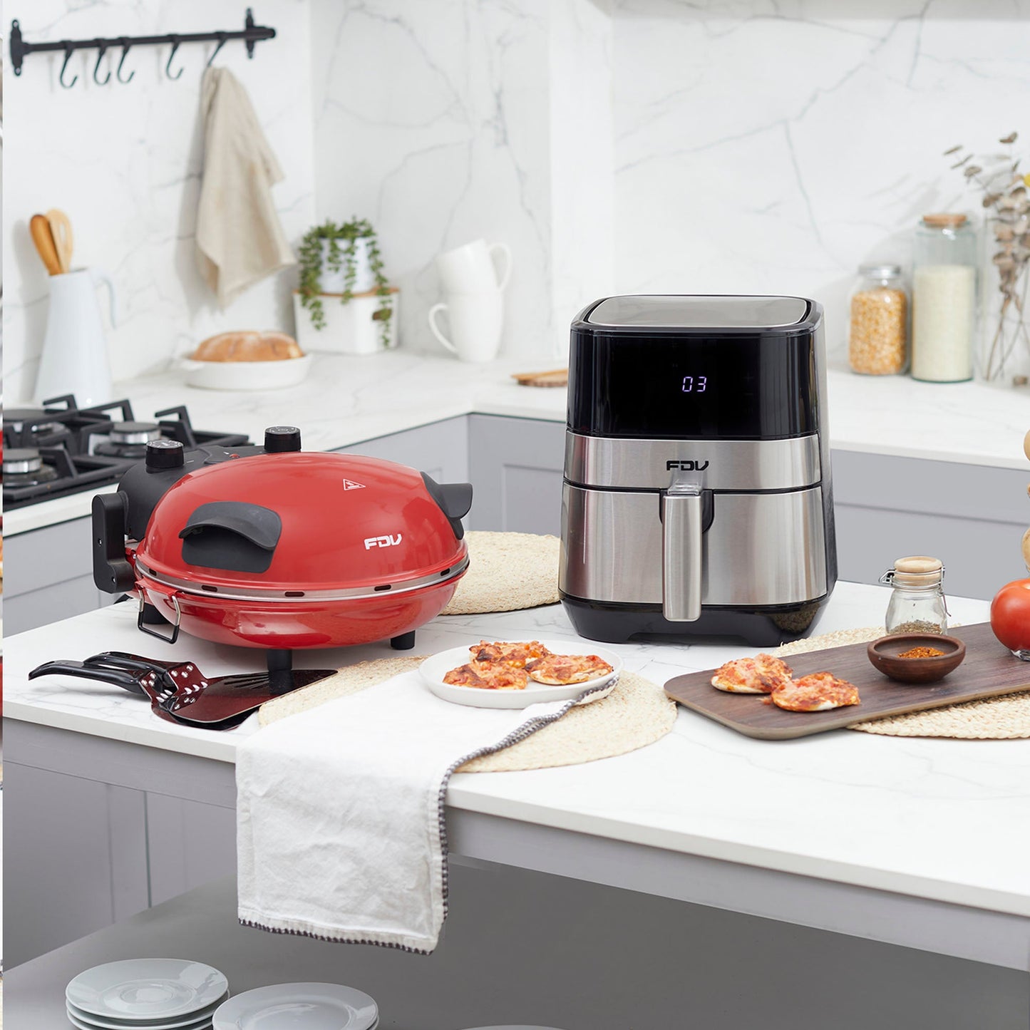 Kit Freidora de Airflow 3,5 LTS + Horno Eléctrico para Pizza Nápoles FDV