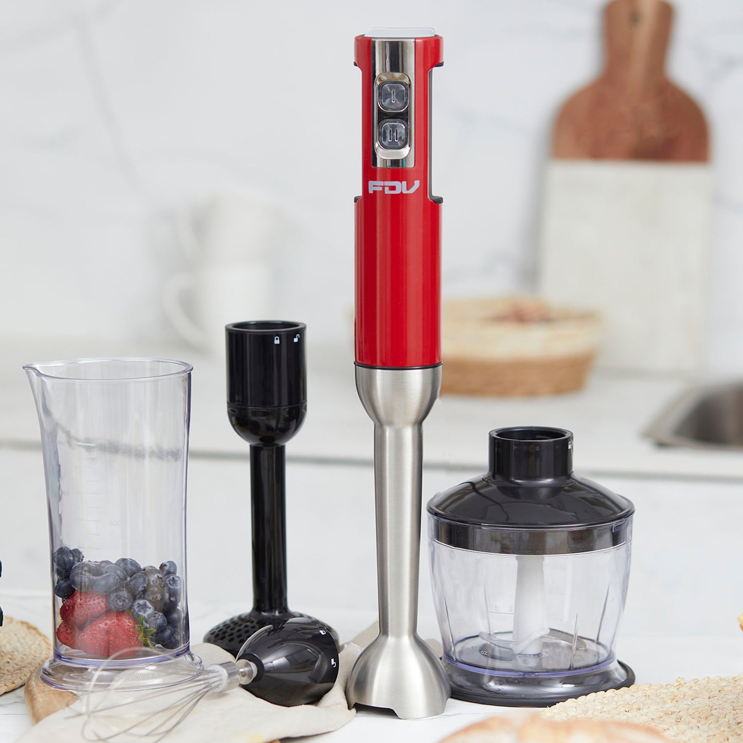 Kit Waflera Sandwichera Press + Minipimer Thunder FDV