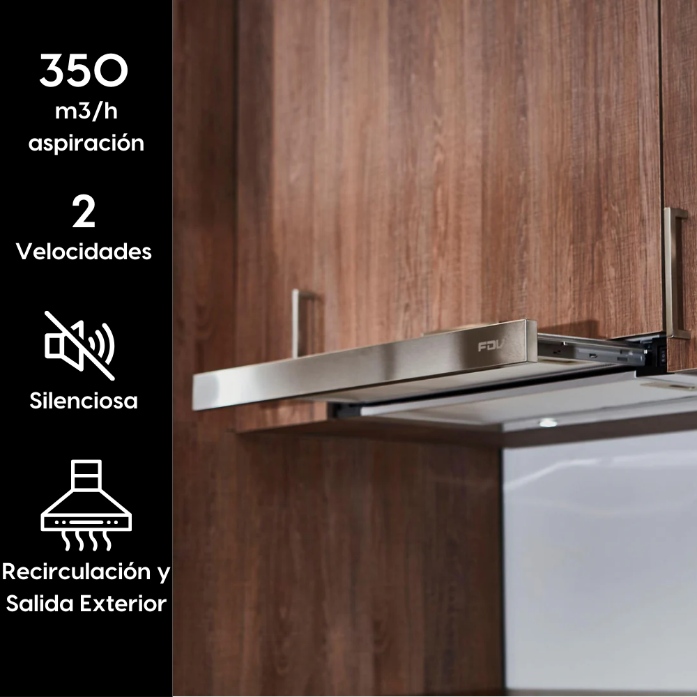 Campana Bajo Mueble Urban 60 cm 350 m3/h FDV
