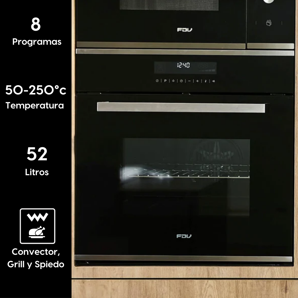Horno Empotrado Elite Touch 52 Lts con Convector FDV