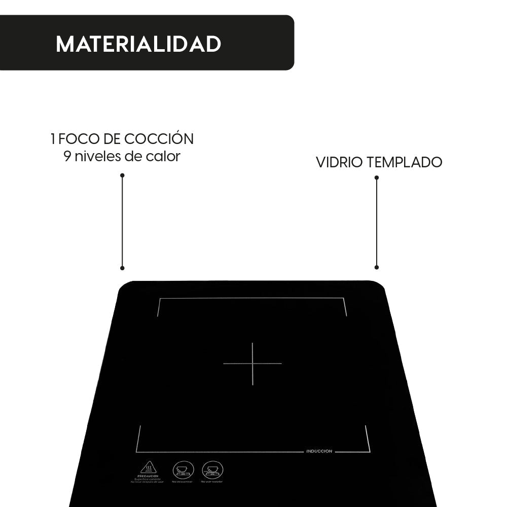Encimera de Inducción Portátil Hera 1 Quemador FDV - Negro