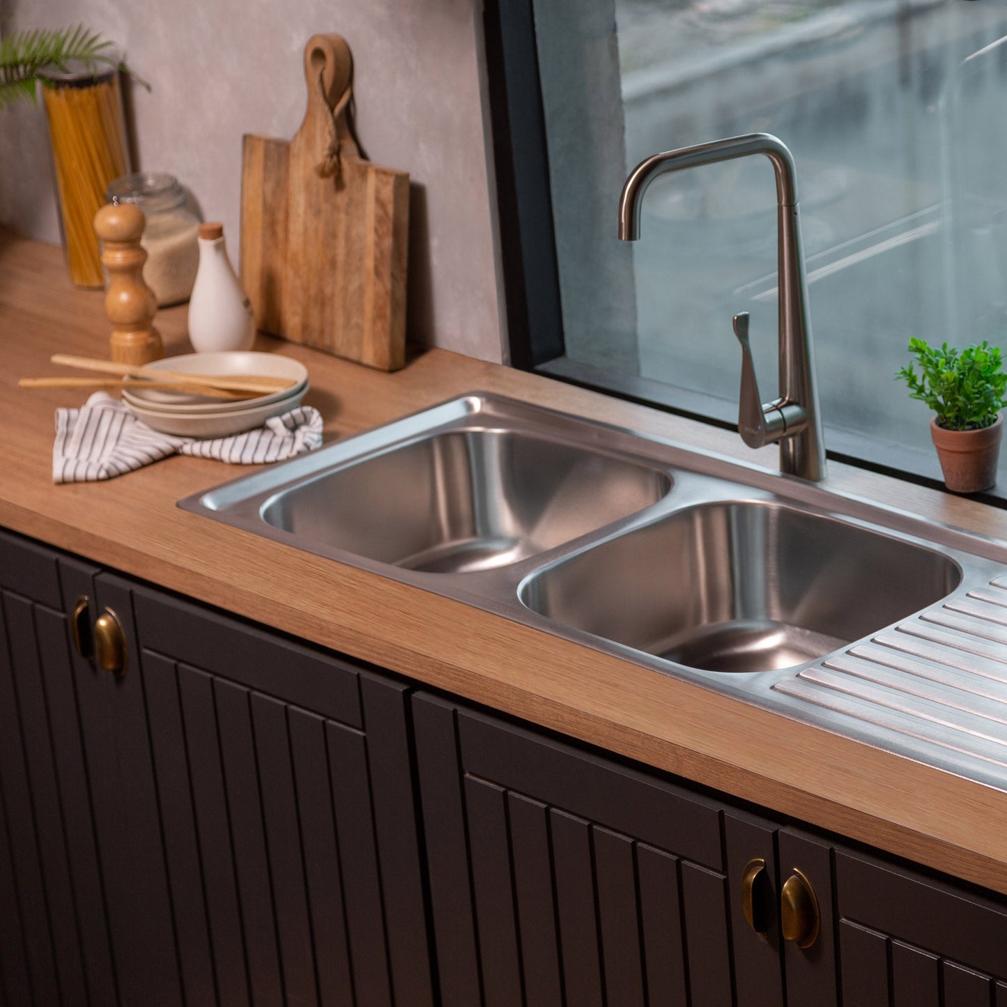 Lavaplatos Sobre Cubierta Acero Inox Urban Duo FDV