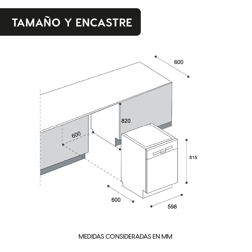 Lavavajillas Element Semi It 14 Cubiertos Semi Integrado FDV