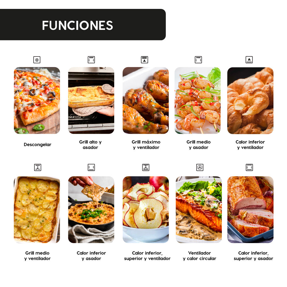 Horno Empotrado Deluxe Prestige 56 Lts FDV