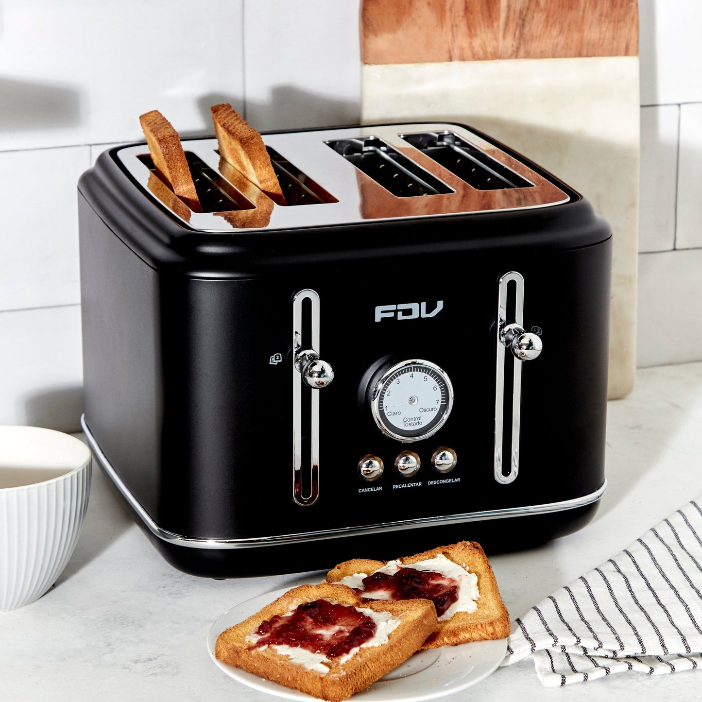 Tostador 4 Rebanadas Iconic Black FDV