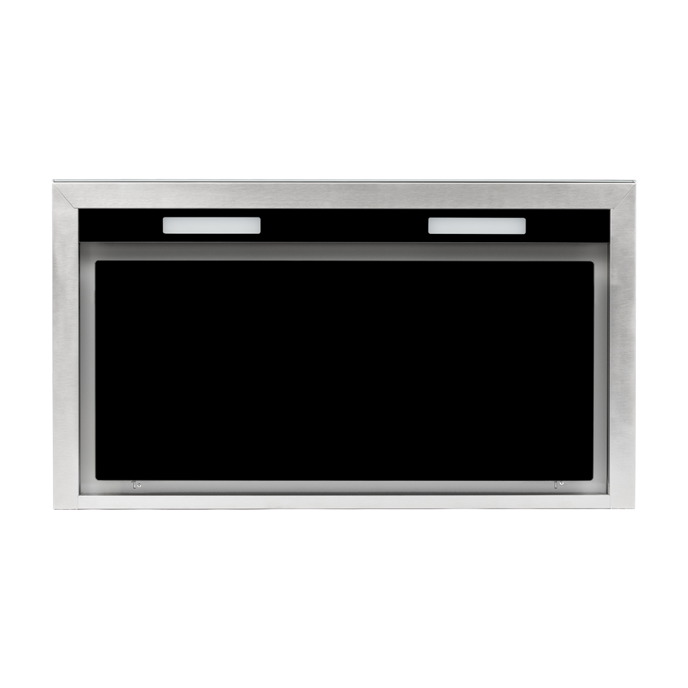 Campana de Pared Control Gestual Motion 60 cm 600 m³/h FDV, de acero inoxidable y cristal templado, con 3 velocidades y filtros de aluminio y carbón activado