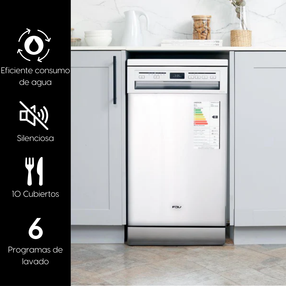 Lavavajillas Acqua 10 Cubiertos Free Standing FDV