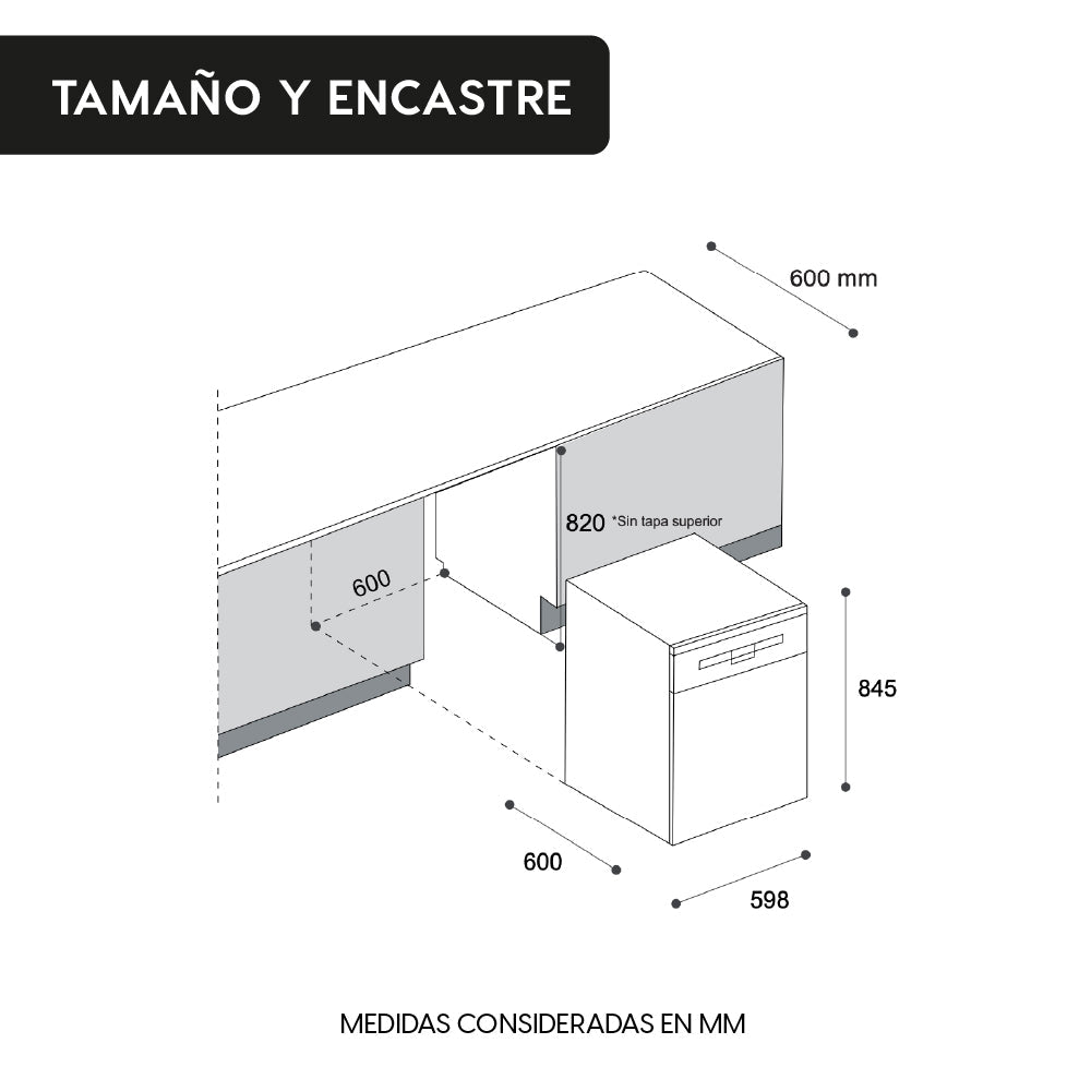 Lavavajillas Active Silver 12 Cubiertos Free Standing FDV