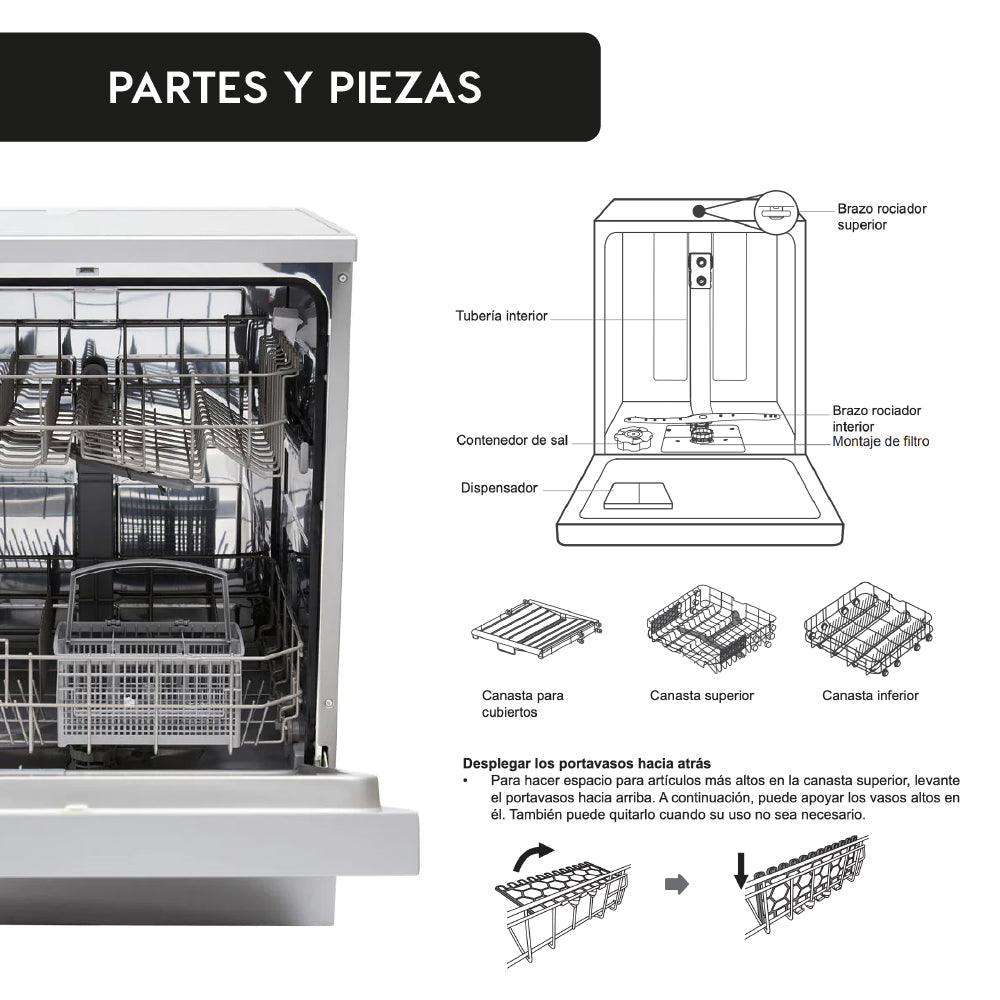Lavavajillas Active Silver 12 Cubiertos Free Standing FDV