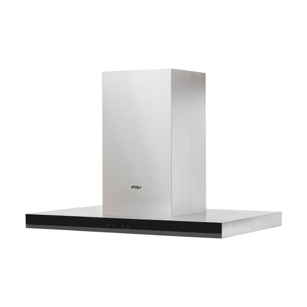 Campana de Pared Control Gestual Motion 60 cm 600 m³/h FDV, de acero inoxidable y cristal templado, con 3 velocidades y filtros de aluminio y carbón activado
