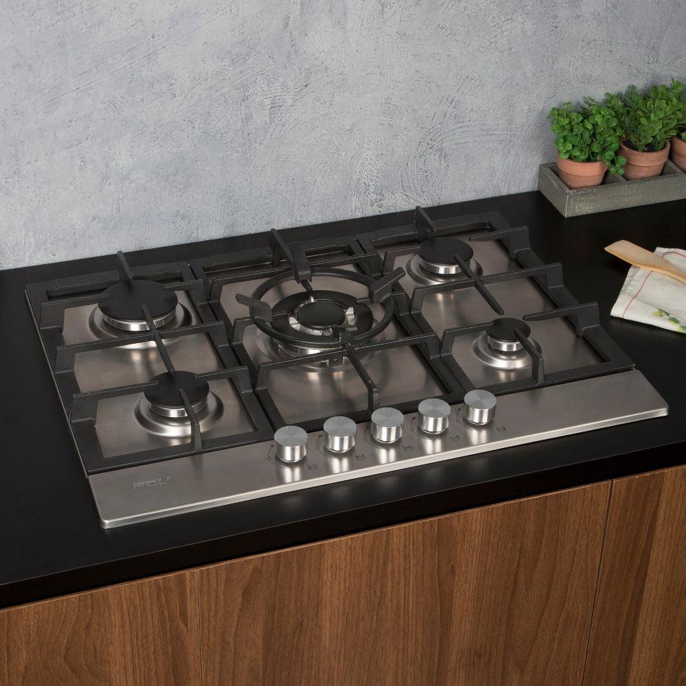 Encimera a Gas Design 5 Quemadores 70 cm FDV