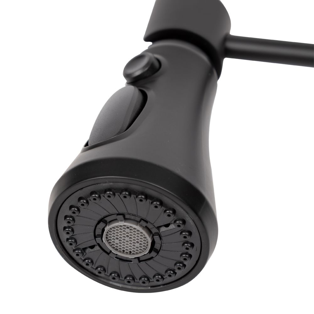 Grifería Top Pro Negro Acero Extensible 3 Funciones FDV