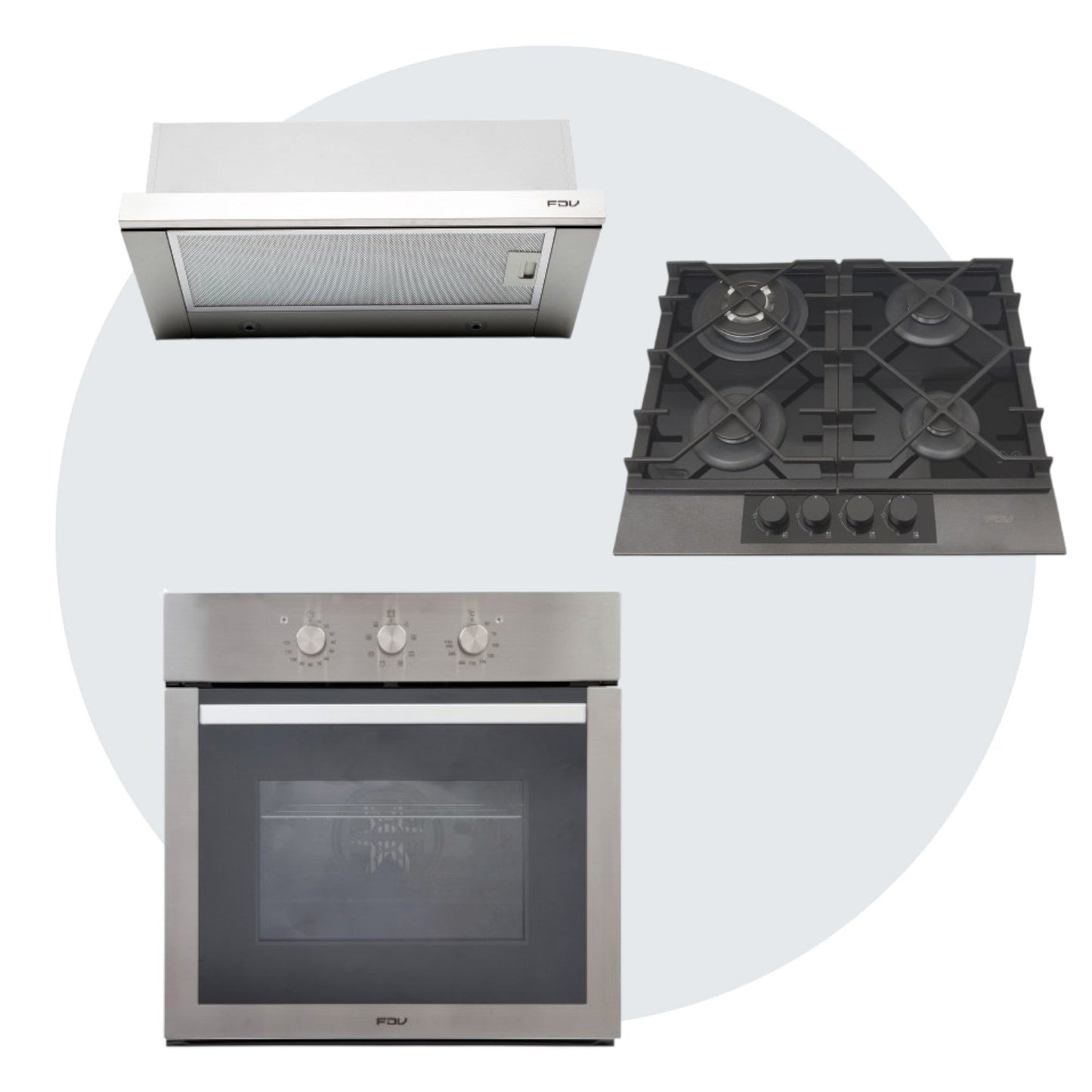 Kit Horno Elite 52 Lts + Encimera Signature 60 Licuado+ Campana Urban 60 FDV