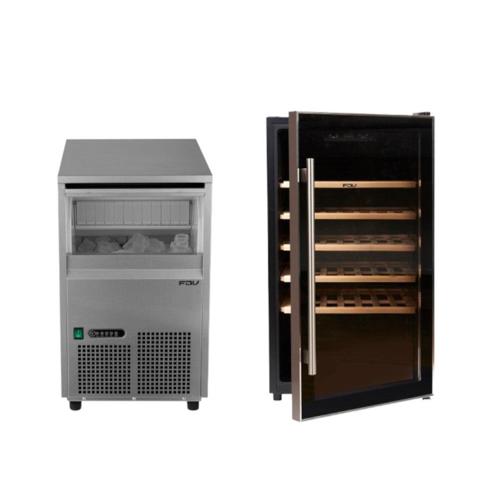 Kit IceMaker FDV ZBP22 + Enfriador de Vinos FDV Black