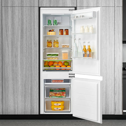Refrigerador Combinado Smart It 238L FDV No Frost con cajón para cervezas y pizzas, control de humedad y diseño panelable.
