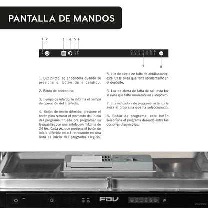 Lavavajillas Style 6 Cubiertos Integrado FDV