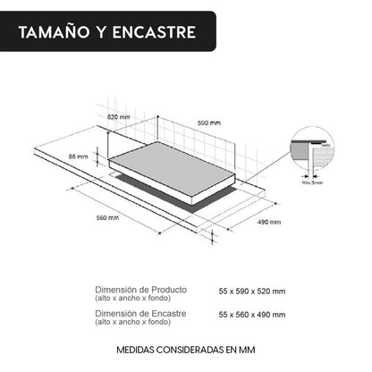 Encimera de Inducción Magno 4 Quemadores 60 cm FDV