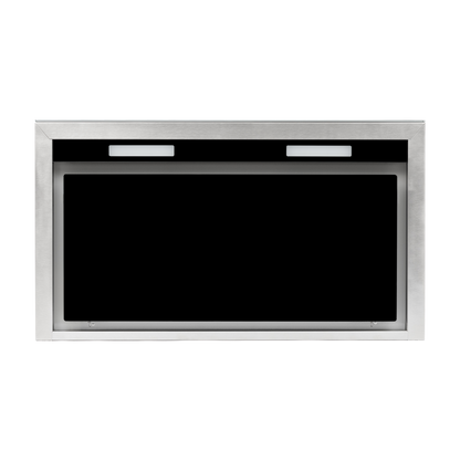 Campana de Pared Control Gestual Motion 60 cm 600 m³/h FDV, de acero inoxidable y cristal templado, con 3 velocidades y filtros de aluminio y carbón activado