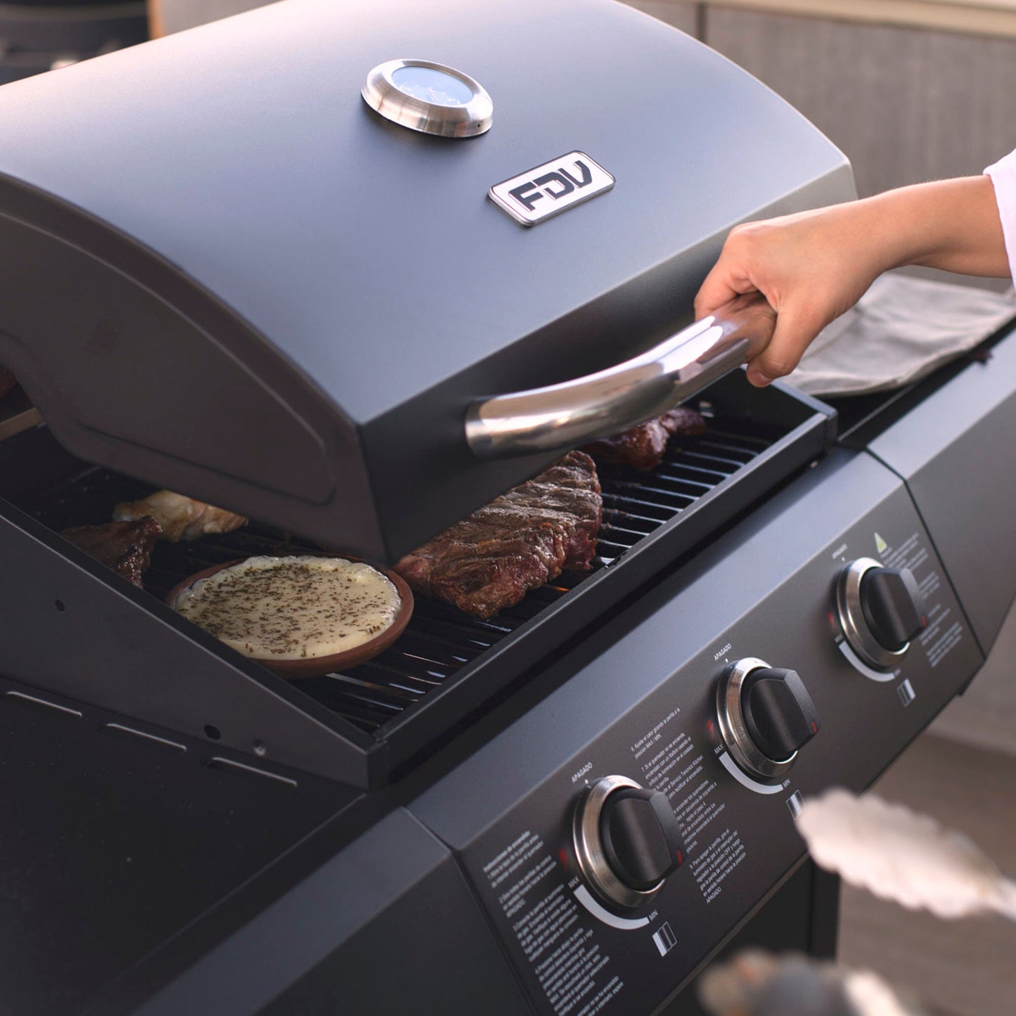 Parrilla a Gas Essence 3Q Black FDV