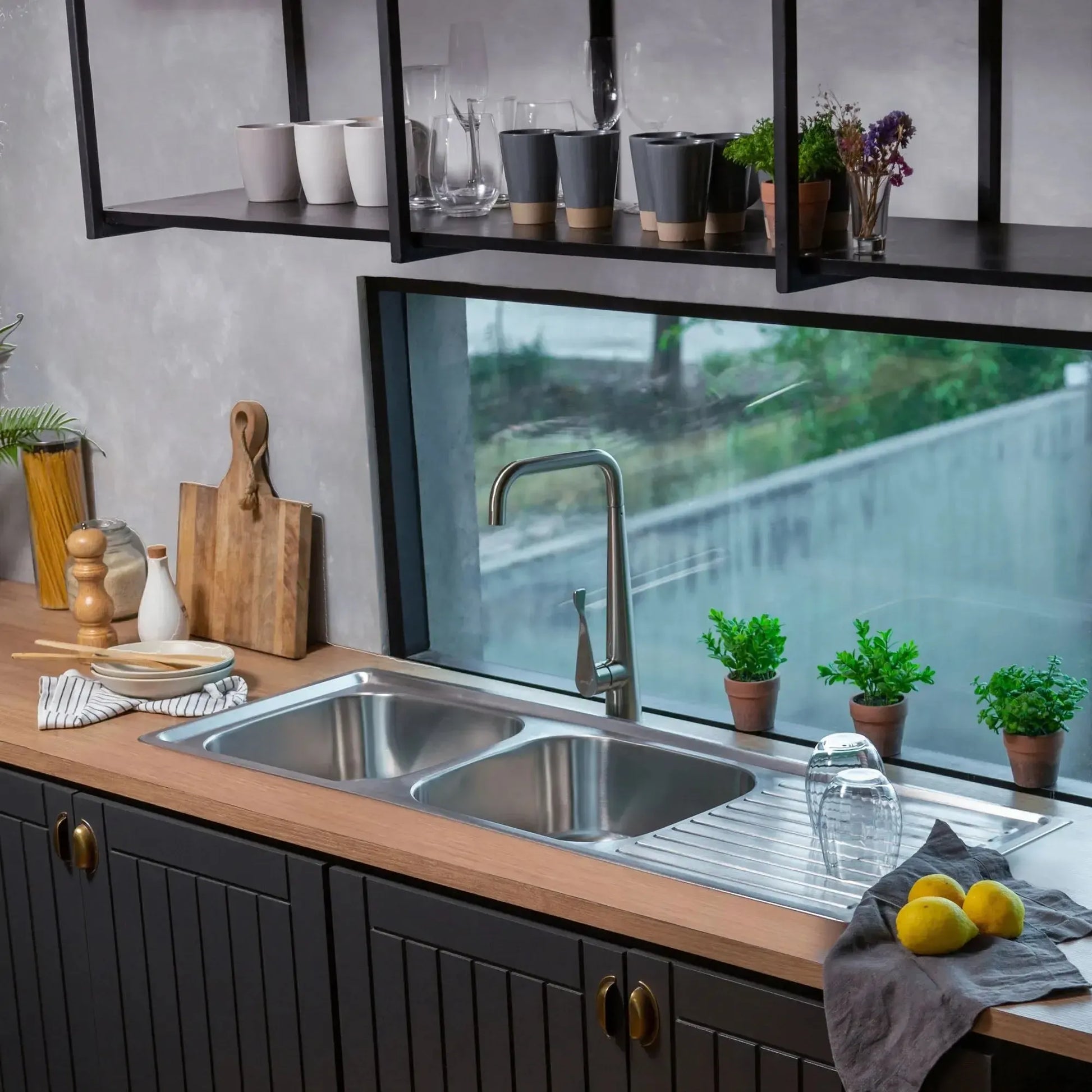 Lavaplatos Sobre Cubierta Acero Inox Urban Duo FDV-Kitchen Center