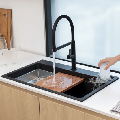 Lavaplatos Smart Wash Granito Negro + Grifería FDV